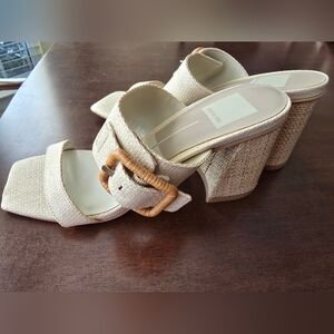 Dolce Vita Cream Block Heel Mules